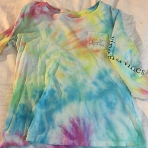 Tie dyed Vineyard Vines long sleeved tee